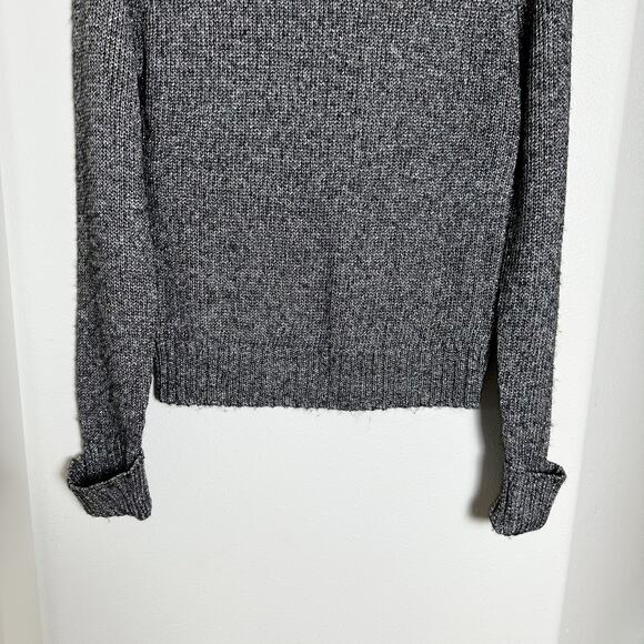 Anthropologie Coretta Shine Turtleneck Sweater Black Shimmer Wool Blend sz XS - Picture 6 of 10